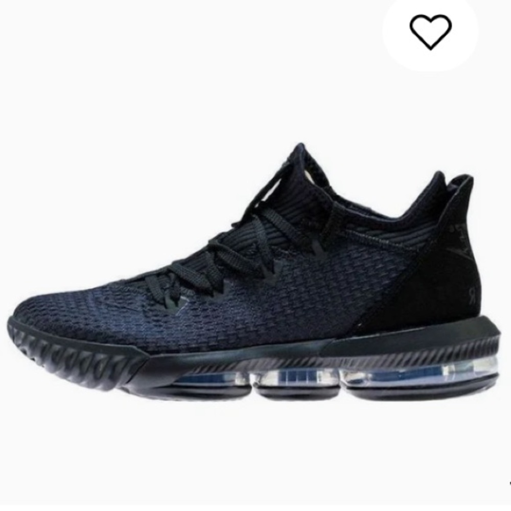 Nike LeBron 16 Low Triple Black CI2668-002 Size 13 - Picture 14 of 15